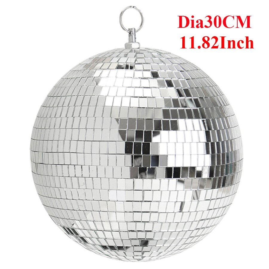 Thrisdar Dia20CM 25CM 30CM Rotating Reflection Glass Mirror Disco Ball Home Party Wedding Disco Mirror Ball Stage Light