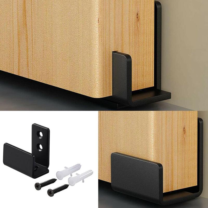 Adjustable Carbon Steel Wall Guide Slotted Swing Stopper Door Wall Barn Mounted Screws Anchors Sliding B7S5