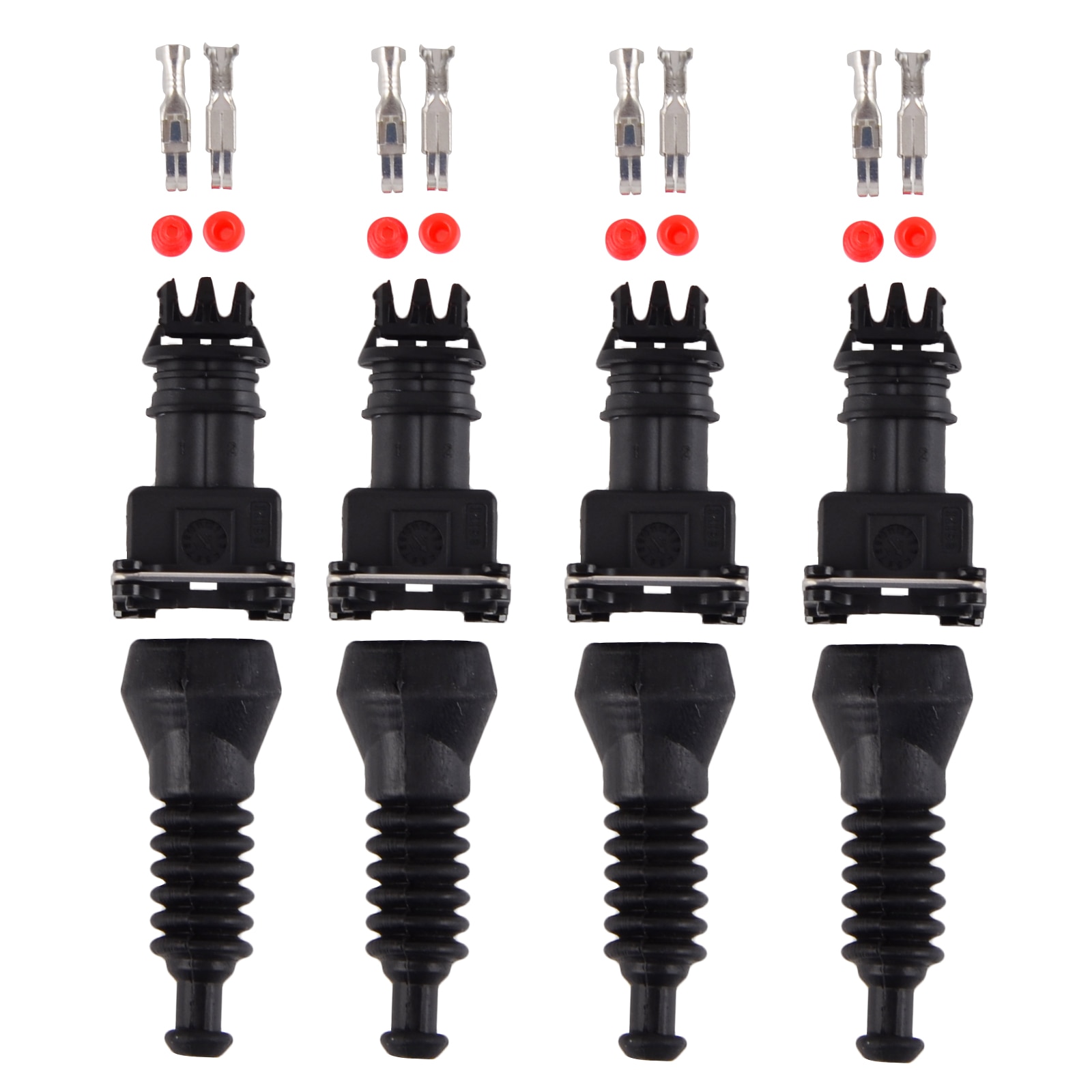 4 x Fuel Injector plug connector Junior Power Timer JPT Jetronic Kits For Bosch EV1