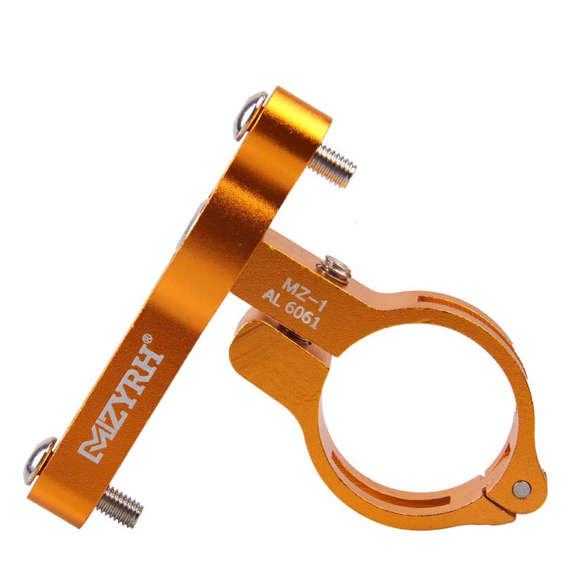Fiets bidonhouder montage adapter verstelbare mtb racefiets stuur bidonhouder zadelpen bidonhouder fietsaccessoires: Gouden