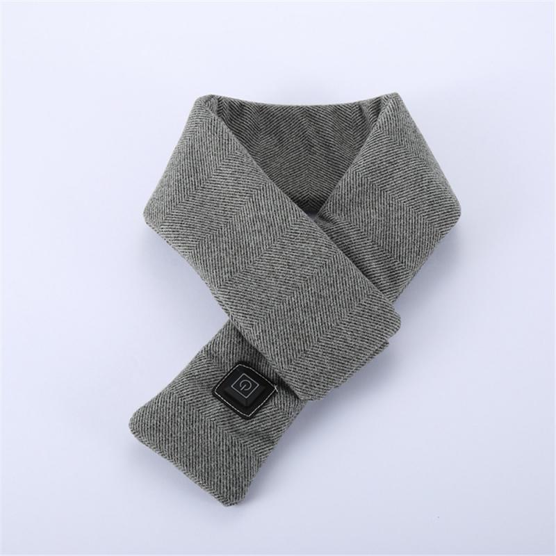 Electric Heating Bib Warm Men Women In Winter Heating Bib Multi-temperature Adjustable Bib Outdoor Hiking Riding Scarf: Dark gray