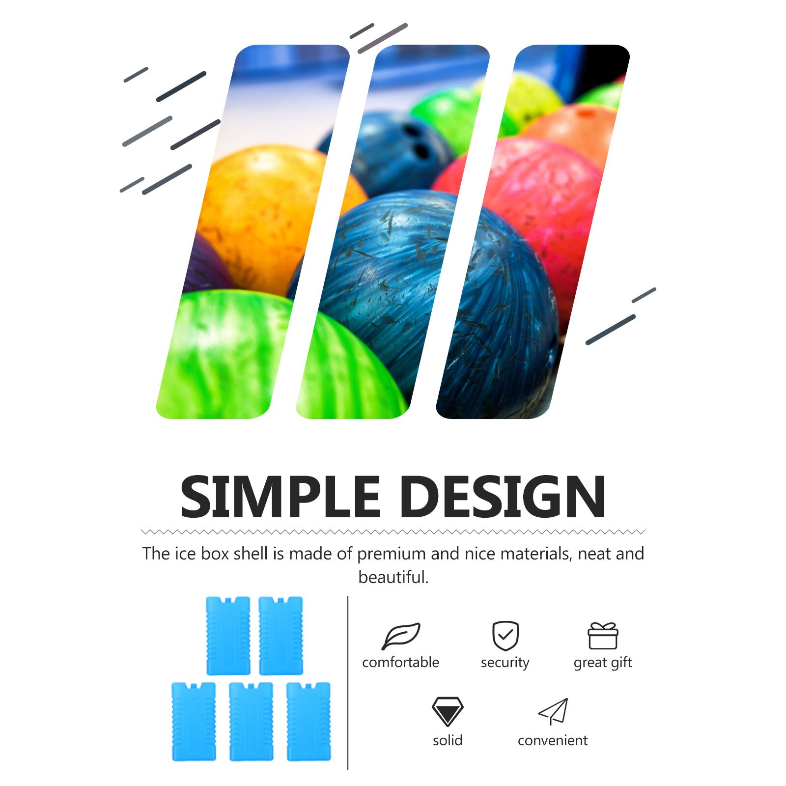 5Pcs Ice Cooling Packs Cooler Ice Case Freezer Ice Packs Freezer Ice Case for Home