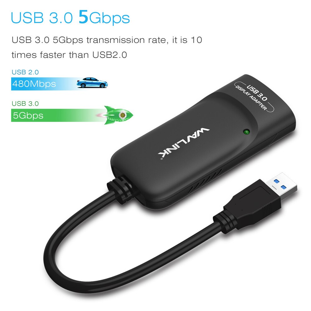 Wavlink USB 3,0 Zu HDMI Multi Monitor Video Grafik Adapter HD 1080p Ausgang Externe Video Karte Adapter DP Anzeige Fenster Mac