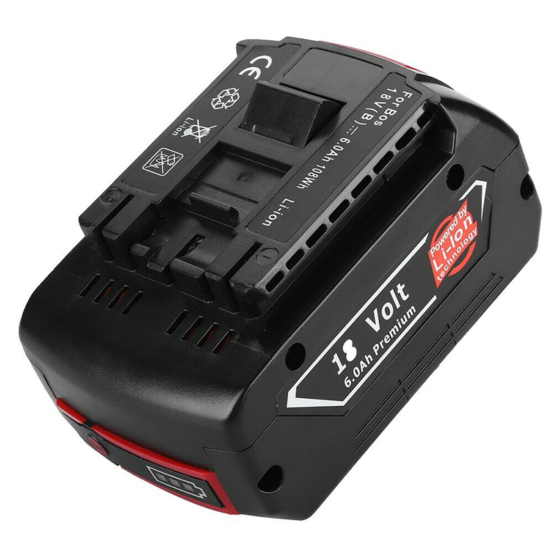 2022 18v 6000 mah oppladbart batteri til bosch 18v batteri backup 6.0a bærbar erstatning til bosch flaggermus 609 indikatorlampe