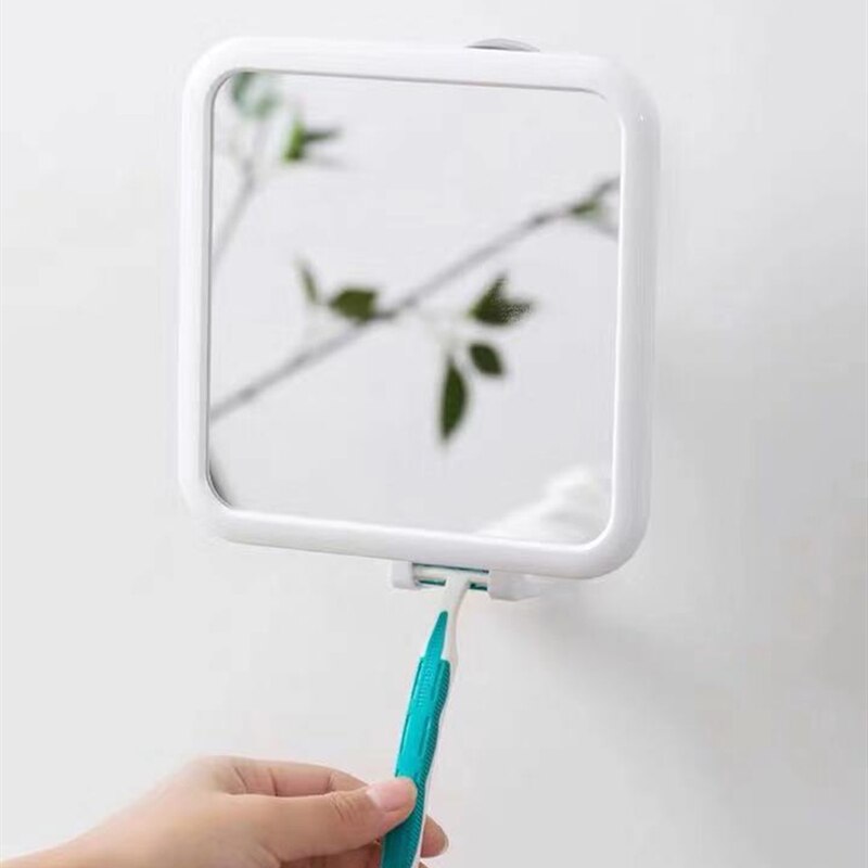 Wall-mounted suction cup small mirror household bathroom wall-mounted round mirror bathroom wall mirror bathroom mirror