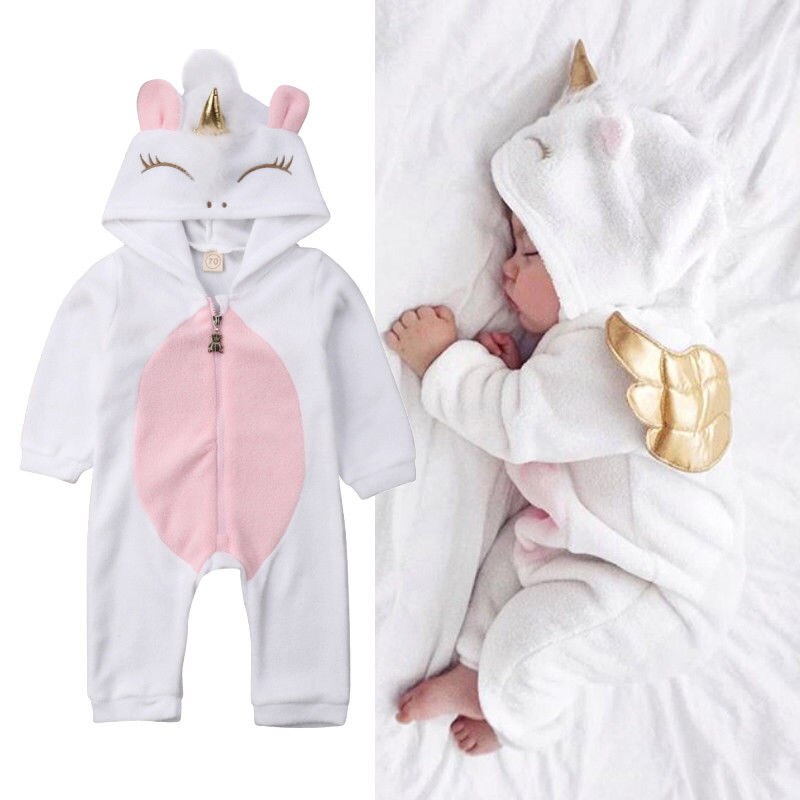 Pudcoco Baby Jumpsuits Newborn Baby Boy Girl Hooded Romper Jumpsuit Outfits Clothes 0-24 M