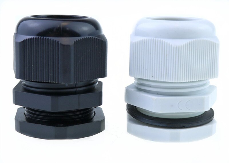 10PCS PG36 Cable waterproof joint Black Or White Plastic Connector Waterproof Cable Glands Ip68 China