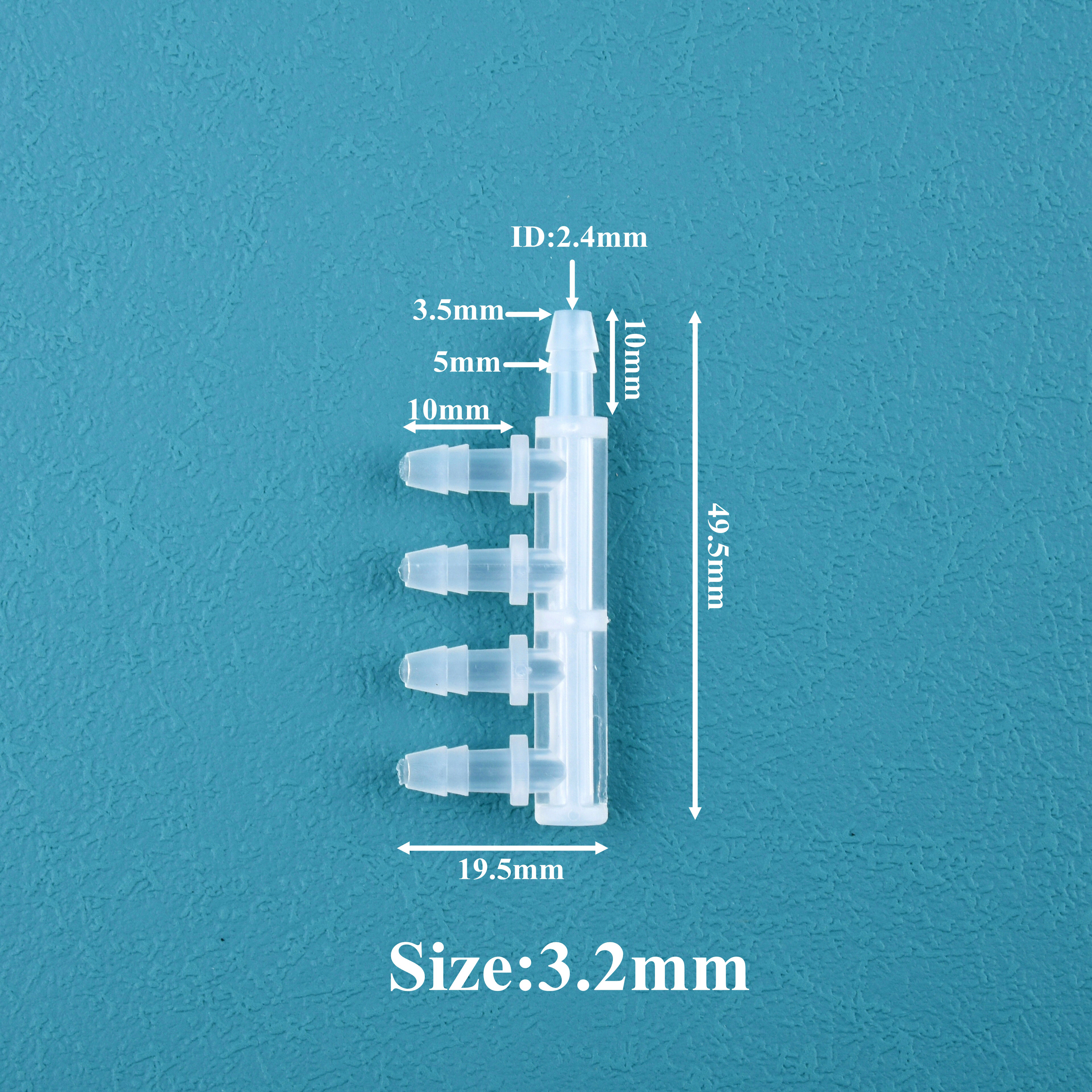 Connettore a 5 gareggiare lato PP 2 ~ 200 pz/lotto 2.4 ~ 9.5mm uguale Dia pagoda tubo automatico per irrigazione giunto per irrigazione da giardino: Oro / 1/2 ''