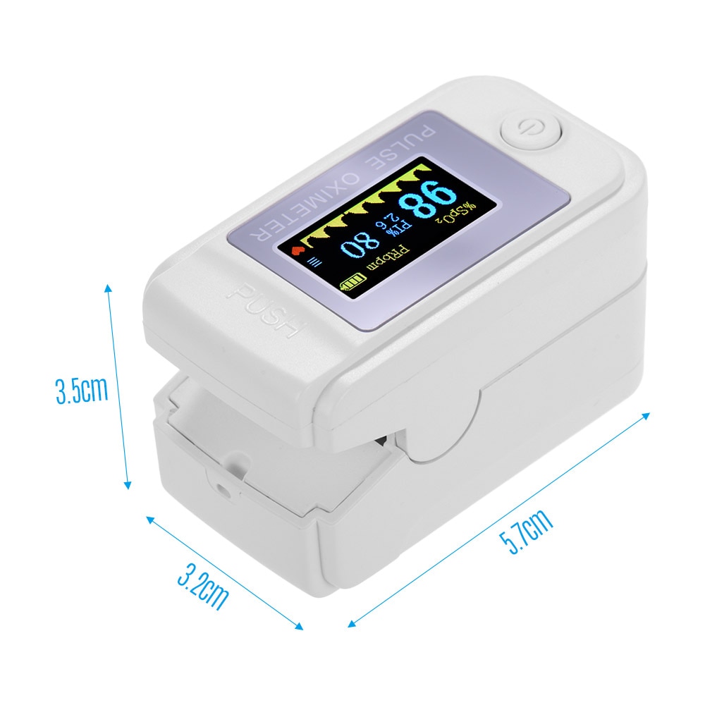 oximetro recargable Mini Fingertip Pulse Oximeter Pulse Rate Blood Oxygen Saturation Monitor Clear OLED Display for Home Use