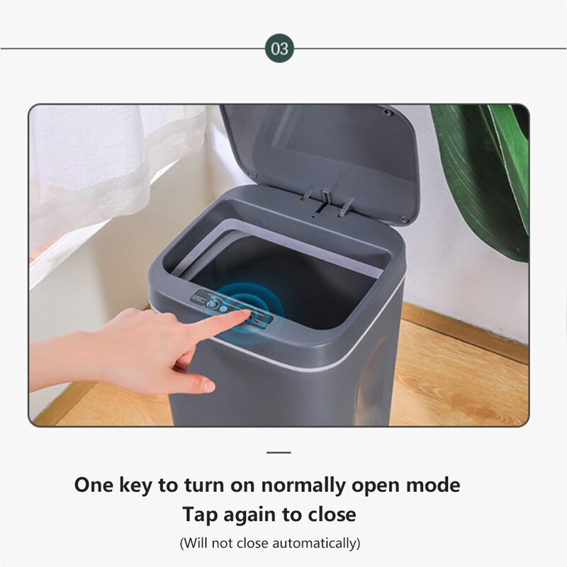 Poubelle intelligente automatique sans contact, poubelle à capteur automatique, poubelle à déchets électrique