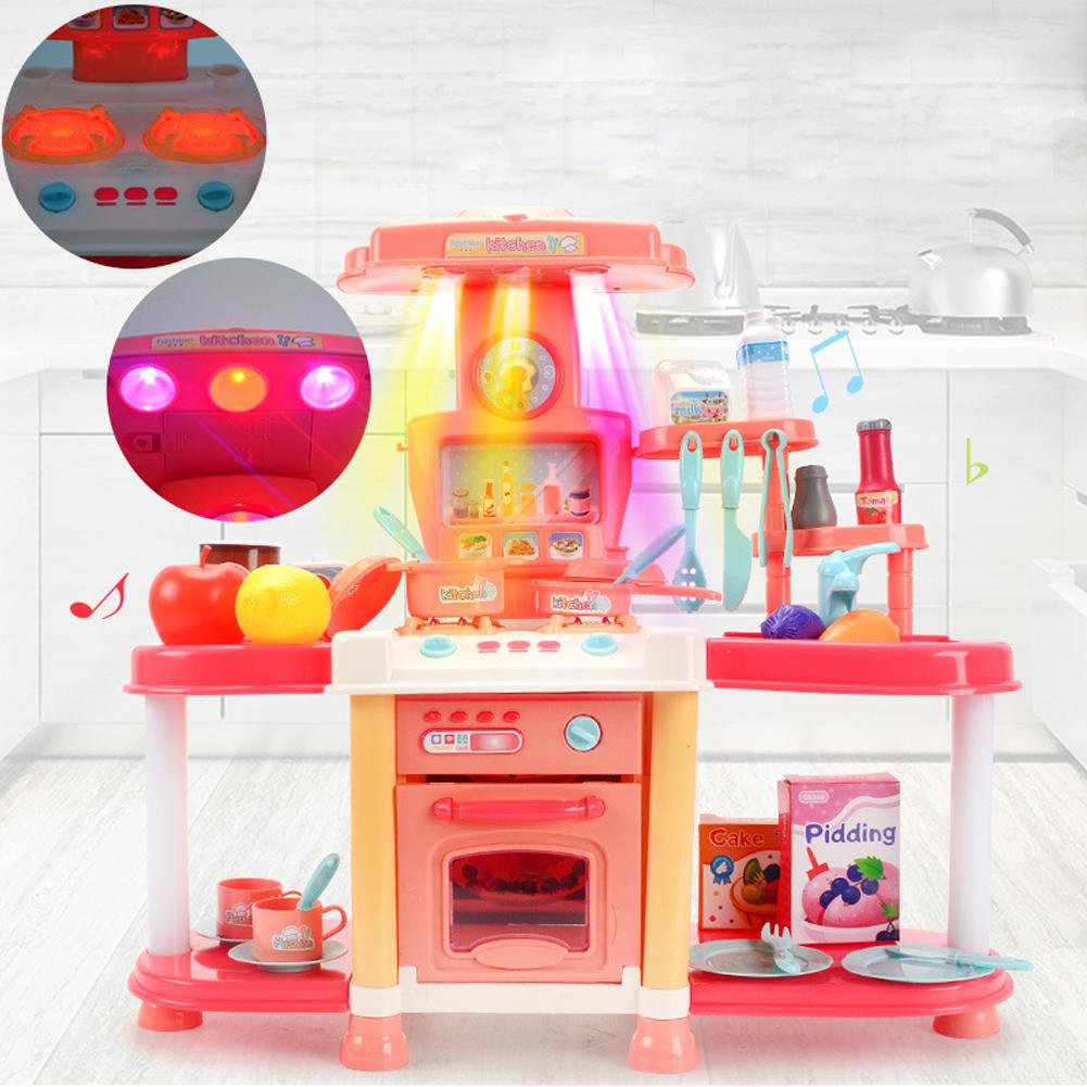 Bambini Grande impostato Da Cucina fingere Gioca Giocattoli Da Cucina Cibo in Miniatura Gioco tariffa Casa formazione scolastica Regalo Del Giocattolo per la Ragazza Del Capretto