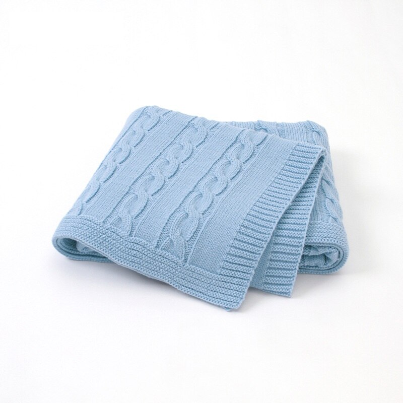Ins nordic stickad filt nyfödda pojkar flickor filtar baby spädbarn swaddle barn täcke barnvagn täcka kontor sommar tupplur filtar