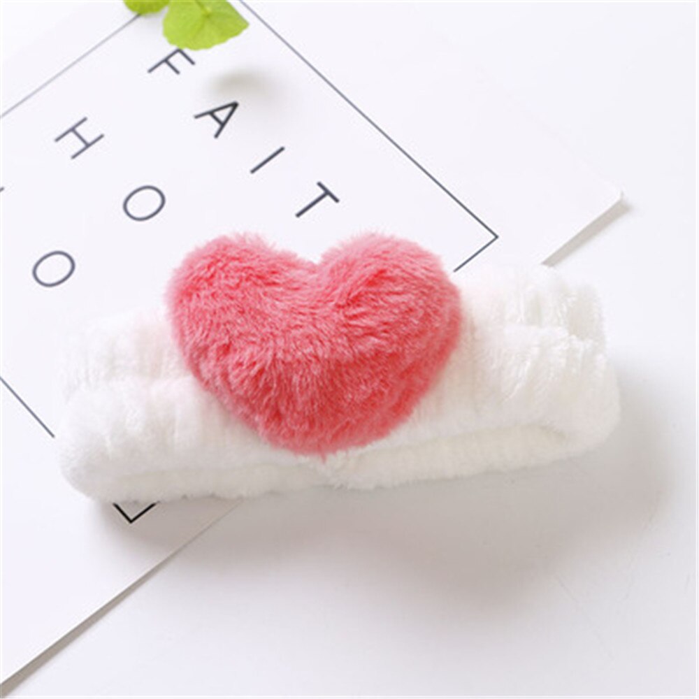 Doux corail velours bandeau cheveux filles mignon amour coeur bandeau coréen lavage visage maquillage bandeau femmes Simple cheveux accessoires: 6