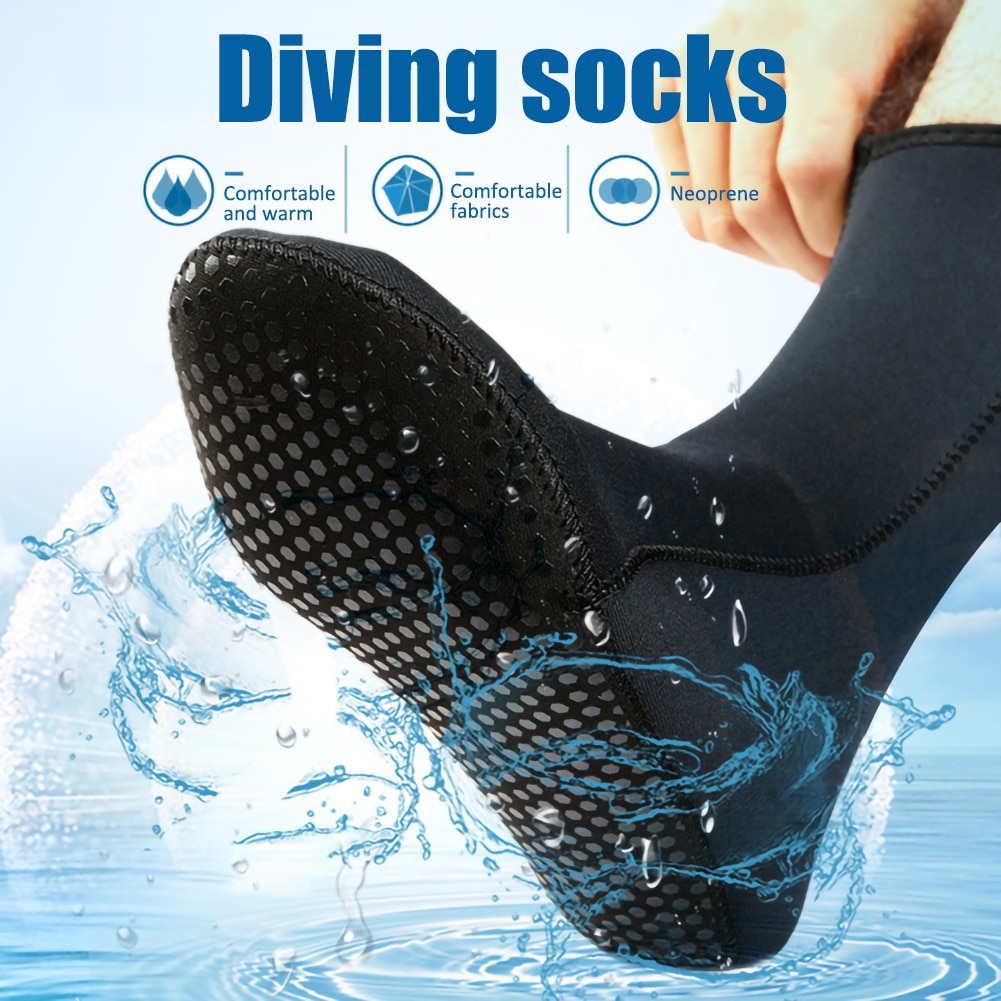 3Mm Waterdichte Duiken Sokken Neopreen Nylon Strand Water Sport Sokken Anti-Slip Voor Outdoor Zwemmen Snorkelen Surfen