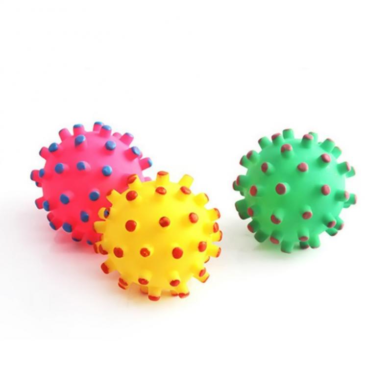 1pcs Pet Dog Toys Cat Self-excited Toy Plastic Ball Interactive Cat Training Toys Cat Toy Pet Product Random Color: 01 random color