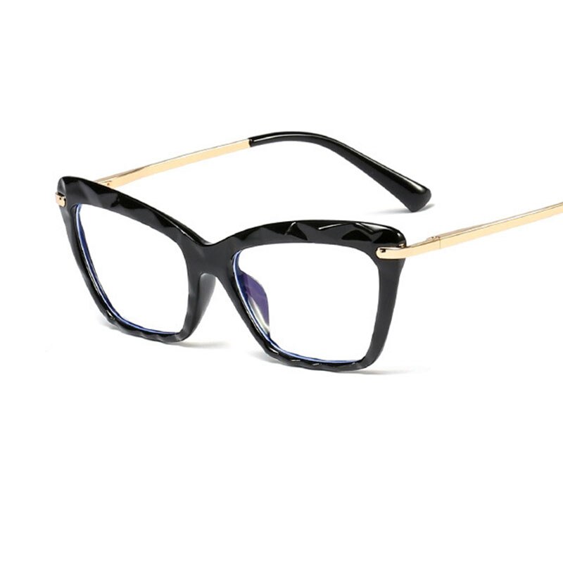 Montura de gafas cuadradas a la para mujer, montura de gafas de luz azul, lentes ópticas de ordenador, monturas transparentes