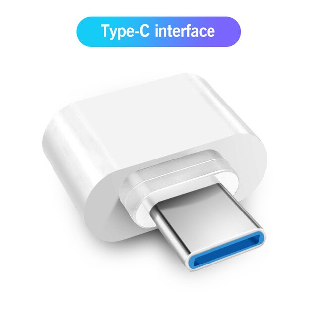 FONKEN OTG Type C For Macbook Laptop OTG Adapter Micro USB 2.0 to USB Converter For Xiaomi Samsung Android Phone USB C OTG: White Type C