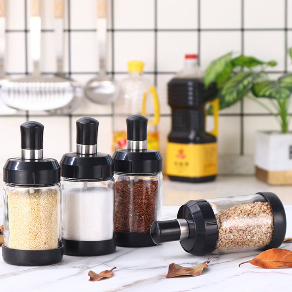 250ml kryddflaskor glas krydda förvaringsbehållare krydda kruka med sked honung kruka olja borste flaska