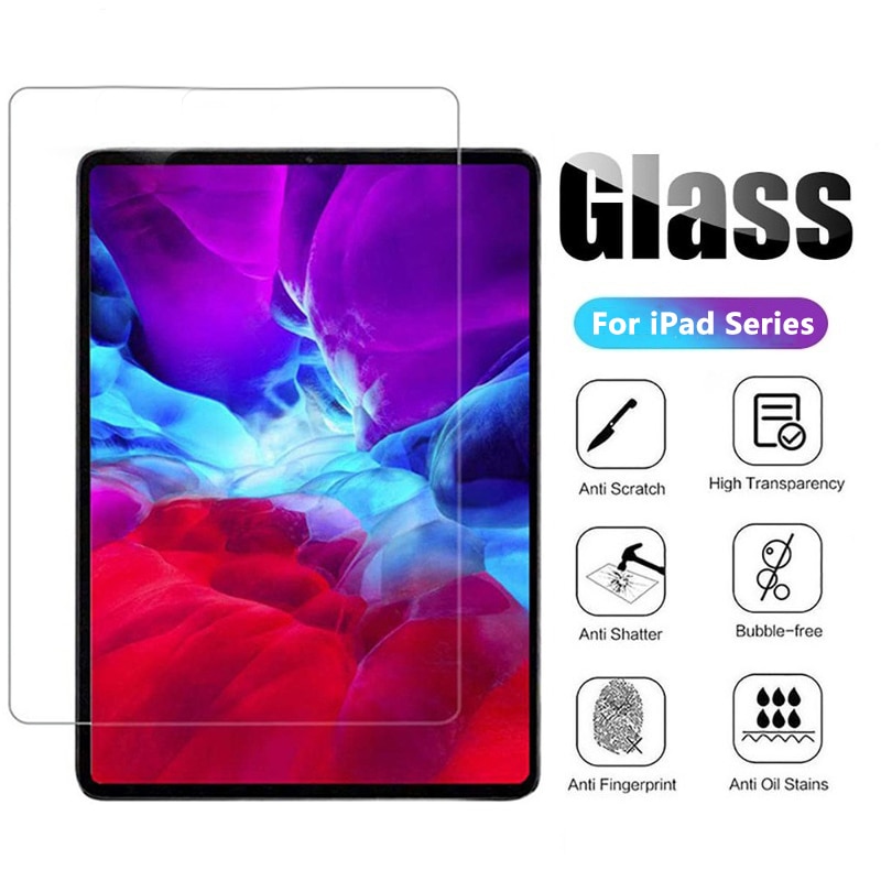 Tempered Glass For iPad Air 1 2 3 4 Screen Protector For Aipad 7th Generation 10.2 Pro 9.7 10.5 11 Mini 5 Protective Glass