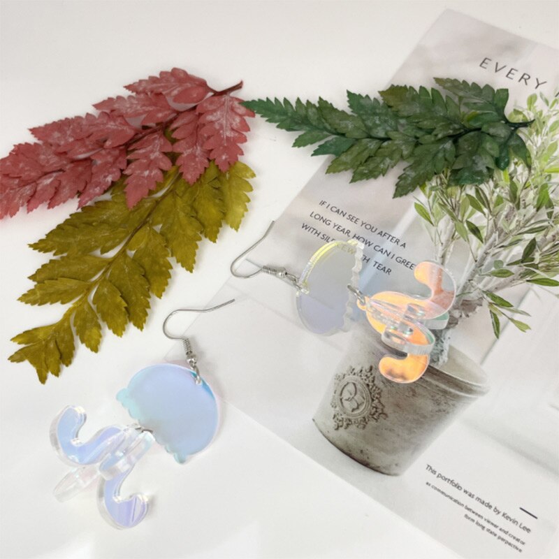 Kwallen Earring Festival Mermaid Sieraden Carnaval Neon Ultraviolet Glow Oceaan Kwallen Octopus Onderwater Mariene Leven Sieraden: C