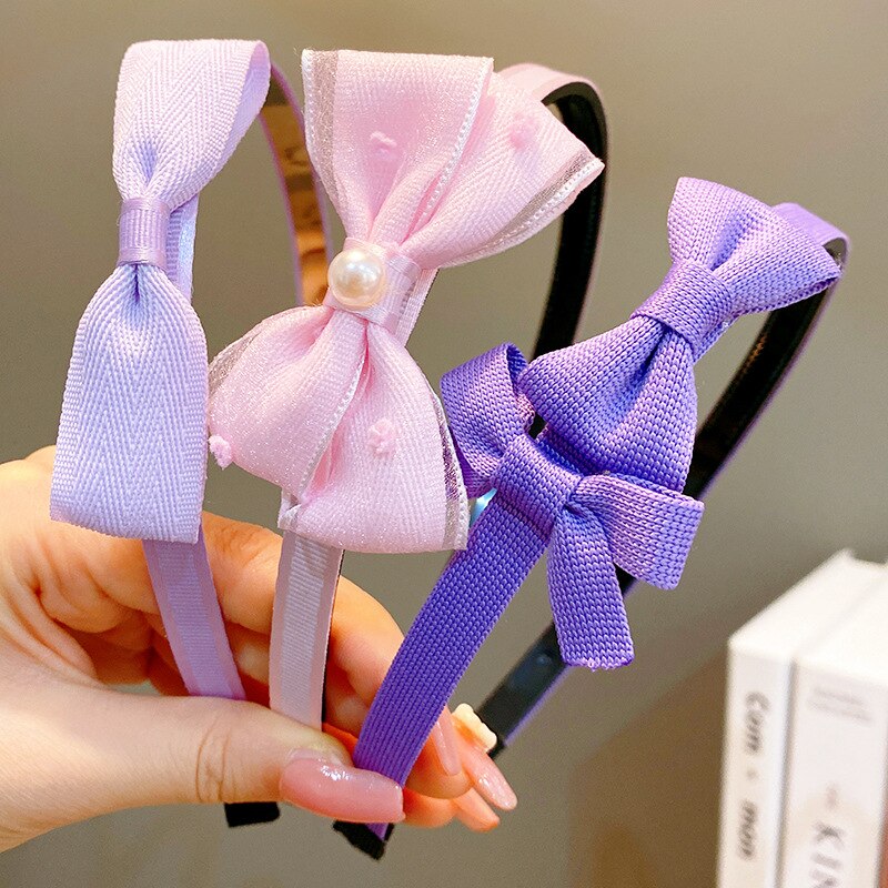 Bow Hair Band Children's Girl Little Girl Baby Princess Head Band Hairpin Lovely Hair Ornament Headdress Pressure Hair: combination 1