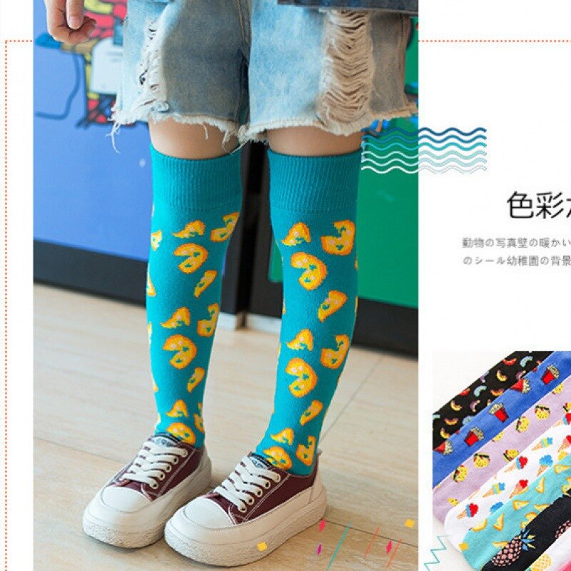 Mädchen Socken 2-12 Jahre Alt Baumwolle Knie Hohe Socken Schöne Lange kinder Knie Socken Kinder Mädchen Todder baby Socken