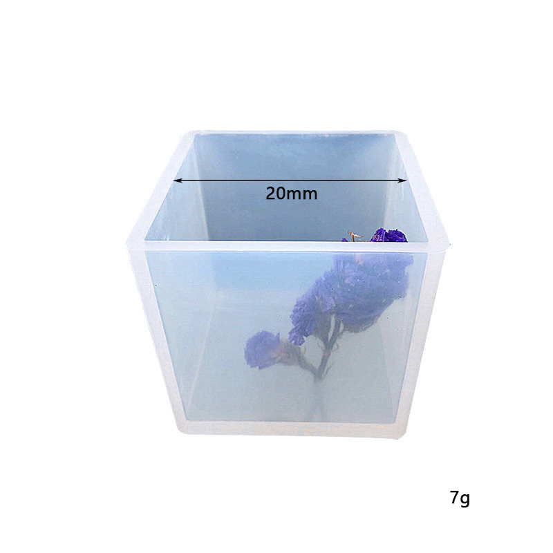 DIY Pyramid Cube Silicone Mold Candle Moulds Diamond Geometry Tool Triangular Pyramid Epoxy Resin Molds Candle Making Supplies: Cube 20x20x20mm