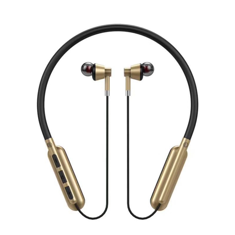 Écouteurs Bluetooth étanches IPX6, casque sans fil avec extension de carte SD 32 go, 2 paires d'écouteurs: Gold