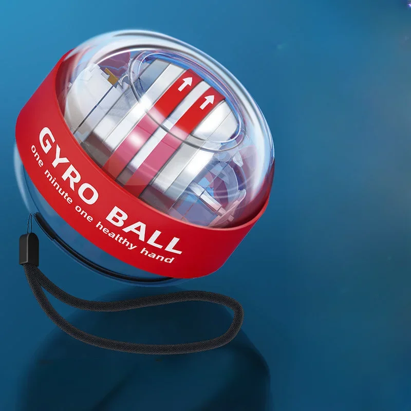 Polso Power Ball LED Auto-Start Grip Gyro Ball Giroscopio Trainer Muscolo della mano Rilassamento Braccio Fitness Esercizio a casa Attrezzatura sportiva: Rosso