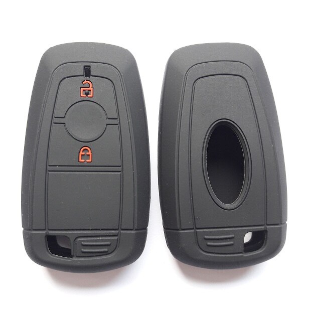 Key FOB Remote Case Pouch Silicon Holder For Ford Ecosport Ranger Raptor 2 Button Smart Keyless: black red