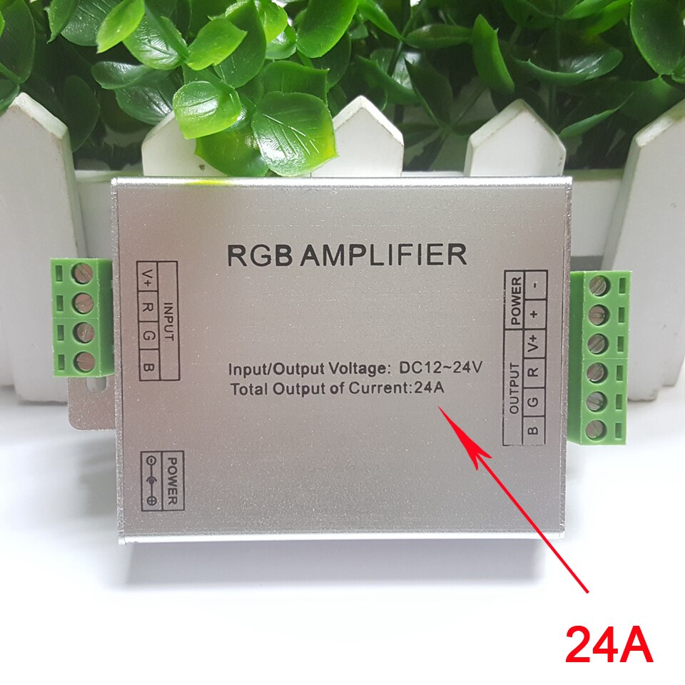 RGB RGBW Versterker, DC12-24V 24A 4 Kanaals Uitgan... – Grandado