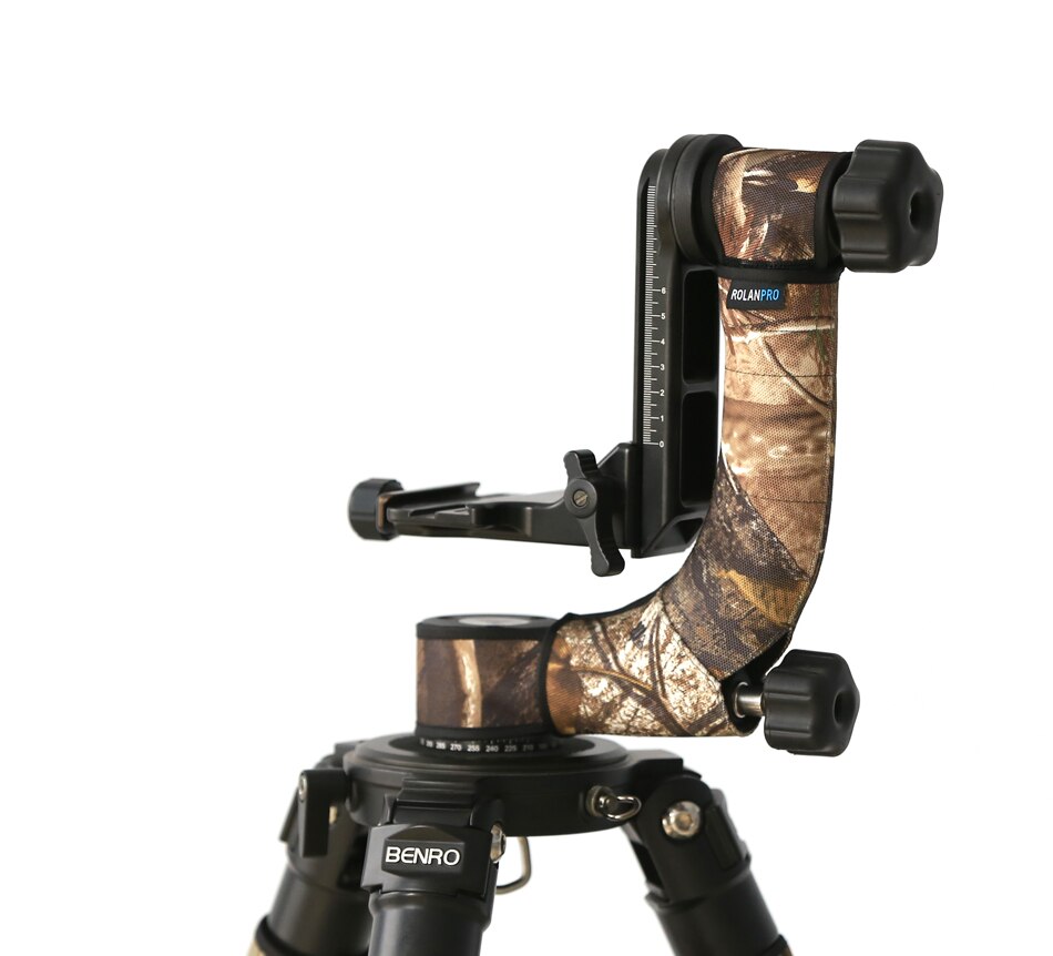 Rolanpro stativ hoved camouflage ærme / etui til gitzo benro  gh2 wimberley wh -200 kardan hovedfrakke telefoto fuglefotografering