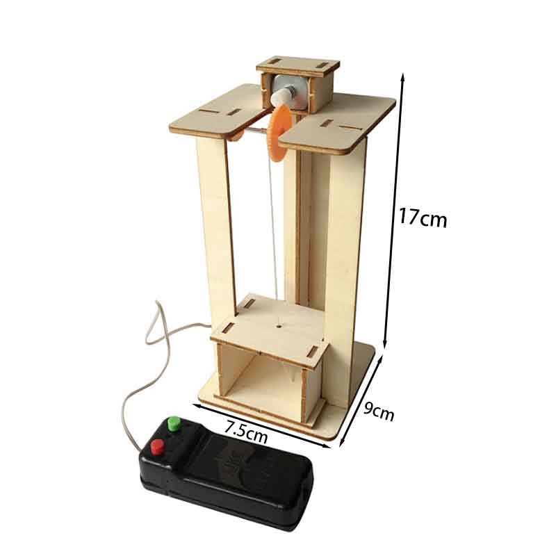 Saizhi DIY kids Science Experiment Elektrische Wetenschap Model Kits fysica technologie speelgoed Houten Lift STEM Educatief speelgoed