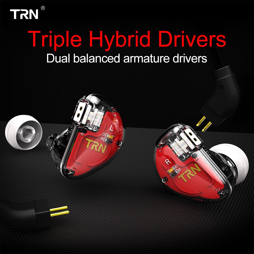 Original TRN V30 Kopfhörer 2BA + 1DD Triple Hybrid Treiber Bass In-ohr Abnehmbare Kabel HIFI Monitor Kopfhörer Mit 2PIN 0,75 MM