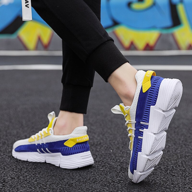 Luz Respirável Sapatos Badminton para Homens Lace-up Sapatos de Desporto de Tênis de Calçados esportivos de Treinamento Dos Homens Anti-Escorregadio sneakers