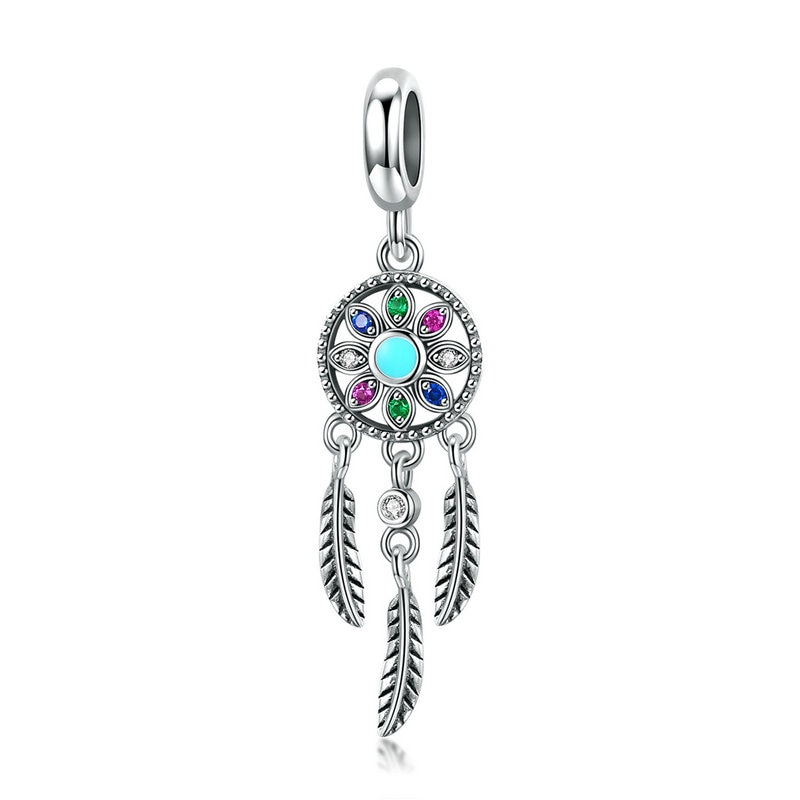 Authentic 925 Sterling Silver Charms Dreamcatcher Beads Fit Original Bracelets DIY Jewelry Making For Women