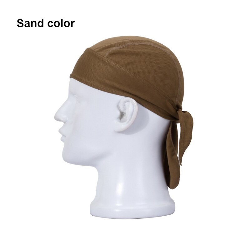 Mænd kvinder hurtigtørrende sport cap udendørs bandanas åndbar ren farve motor hoved tørklæde cykel hovedbeklædning: E