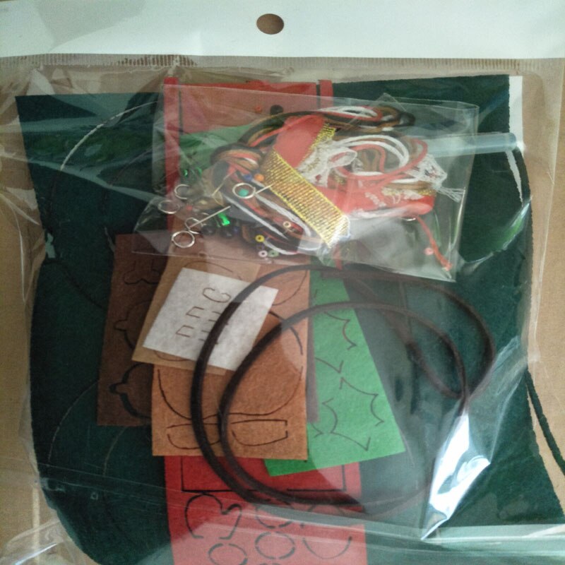 16x10cm Pretty DIY Sewing Felt Package For Car Home Decoration Christmas Deer Flower Nonwoven Felt DIY Handmade Package