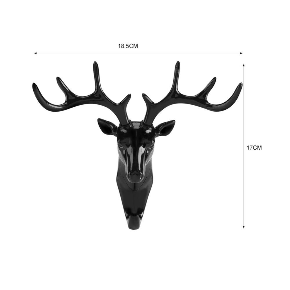 Deer Head Wall Key Holder Hook Wall Decoration Key Holder Belt Coat Bag Hanger Adhesive Wall Hook For Hanging Door Hook