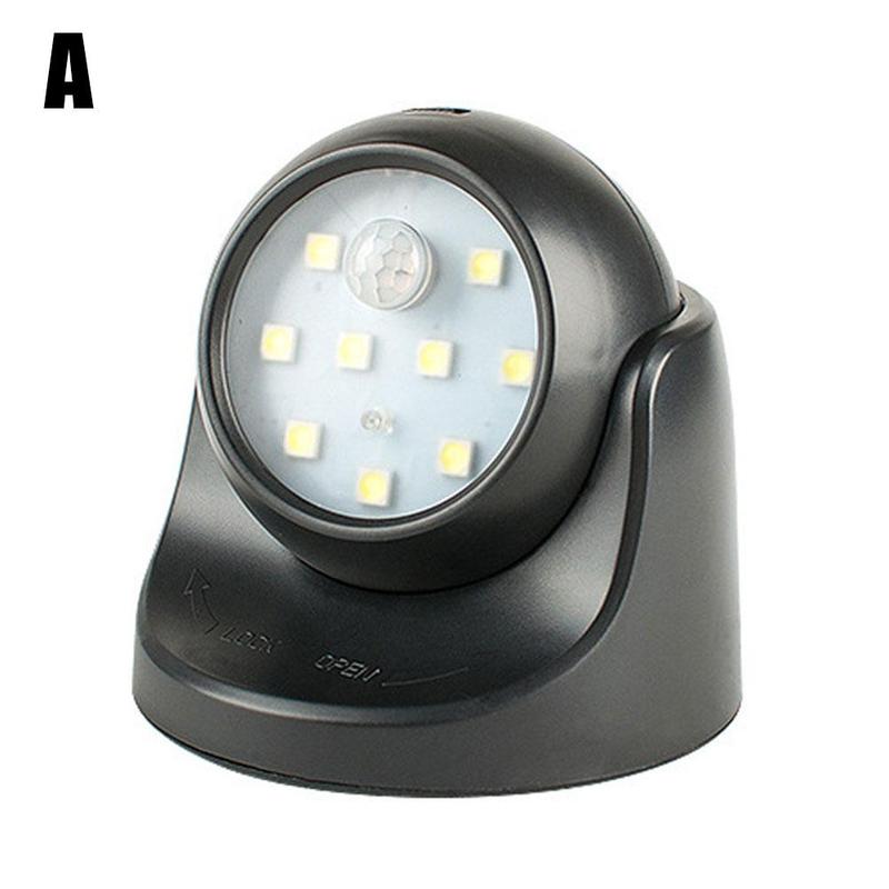 360 Battery Power Motion Sensor Security LED Light | Garden Outdoor Indoor PIR: A