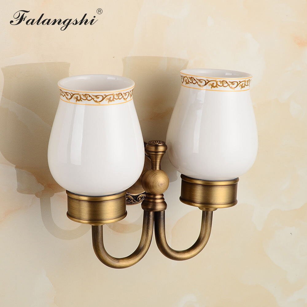 Copper Brass Bathroom Hardware Set Toothbrush Holder Toilet Paper Holder Towel Bar Soap Dish Sanitary Wares for Bathroom WB8802: Toothbrush Holder 2