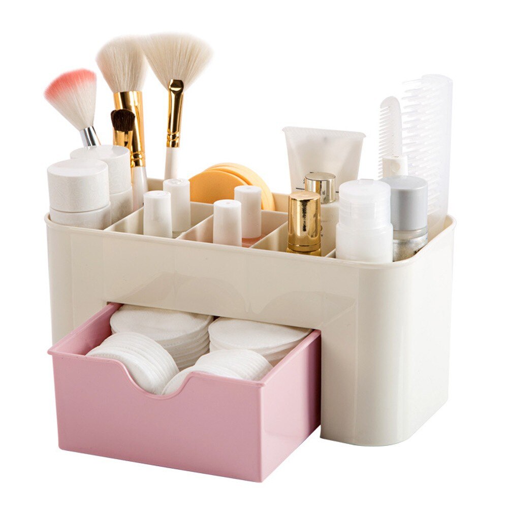 1 PC Organiser Box Saving Space Desktop Comestics Makeup Storage Drawer Type Box Organizador Escritorio Makeup Storage