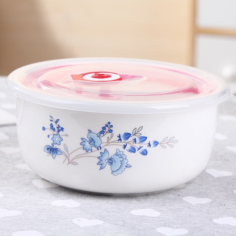 Knochen China Mikrowelle Schüssel Studenten sofortig-nudeln Schüssel 750 ML Abdichtung lunchbox: c