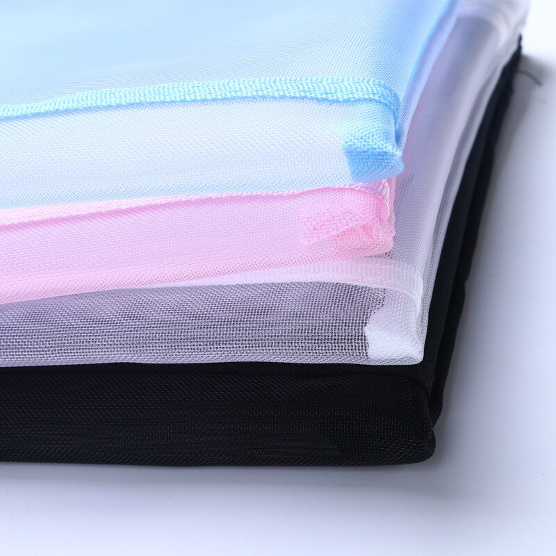 Transparent Mesh File Bag Portable Business Document Stationery Zipper Pocket Organizer Office Supplies Storage Tool Accessories