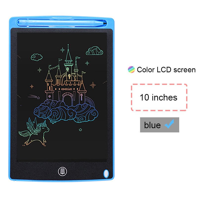 PINZHENG Drawing Tablet 10" 12'' LCD Writing Tablet Electronics Graphic Board Drawing Pad Ultra Thin Portable Hand Writing: Blue 10 inch