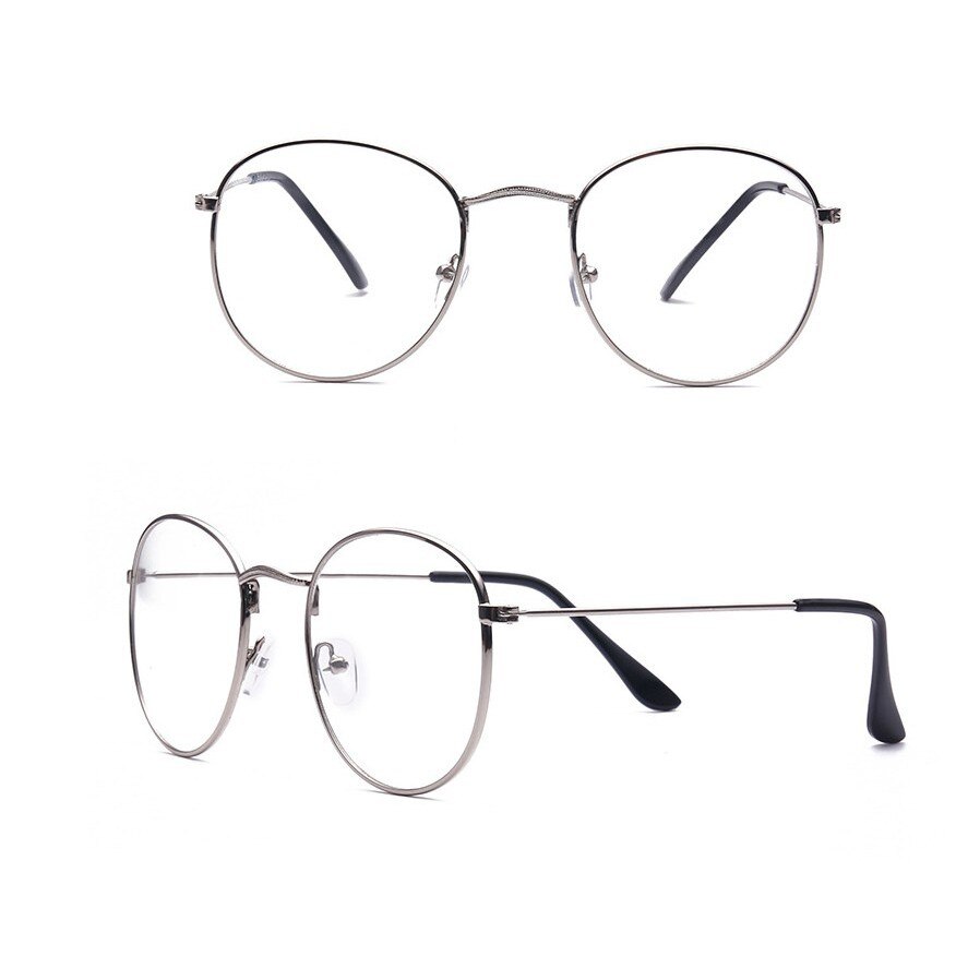 Brilmonturen Metalen Ronde Bril Frame Clear Lens Eyeware Zwart Oog Glas Retro Grote Metalen Lenzenvloeistof Frame Oversized