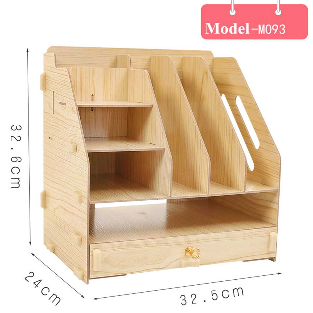 Multifunctional Desktop Office Organizer Storage Box Pen Pencil Box Jewelry Makeup Holder Stationery Brown Office Storage Rack: M093