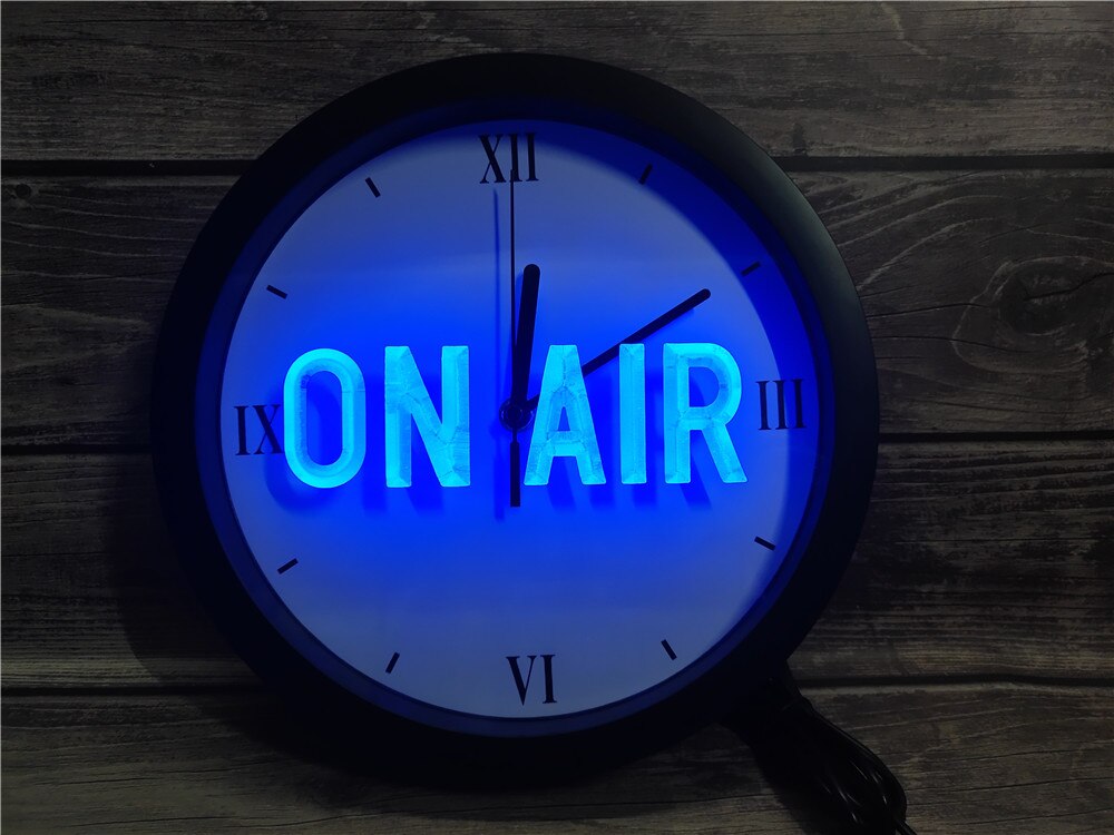 0N028 On Air Studio APP RGB 5050 LED Neon Light Signs Wall Clock
