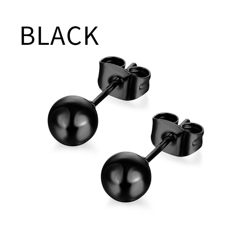 Pendientes de aro Punk negros de acero inoxidable para hombres y mujeres, pequeños colgantes de Cruz redonda de , accesorios de joyería, pendientes: Bronce antiguo plateado