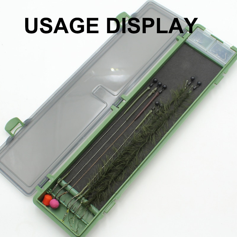 Carp Fishing Rig Box Hair Rig Wallet Carp Fishing Tackle Box Stiff Hair Rig Board with Pins Storage Box For Fishing Line